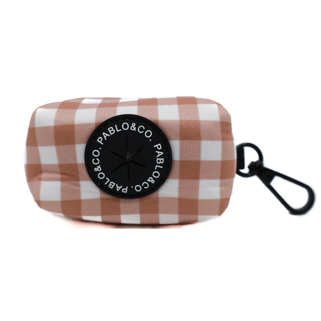 Chocolate Gingham - Poop Bag Holder